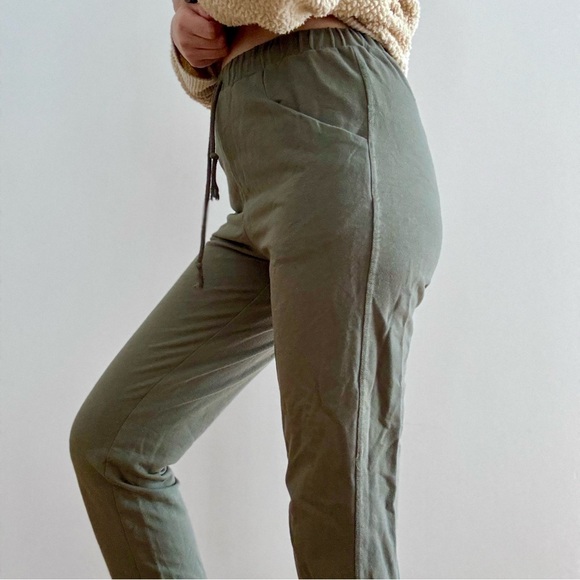OAK + FORT SAGE GREEN LOUNGE PANTS - XS - Picture 1 of 17